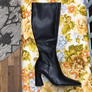 Steve Madden Black Knee-High Women's Boots